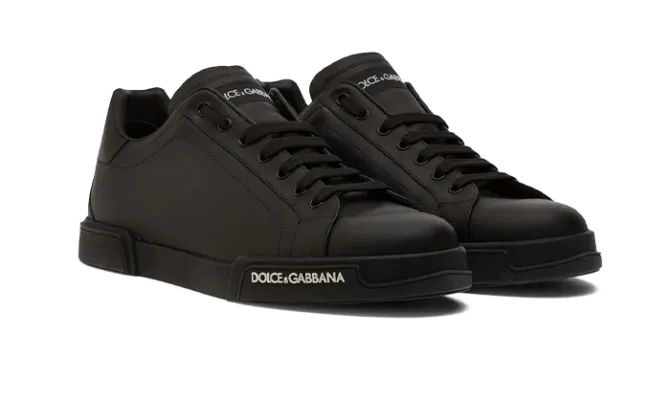 Calfskin nappa Portofino sneakers Black