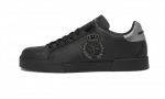 Calfskin nappa Portofino sneakers with crown patch Black