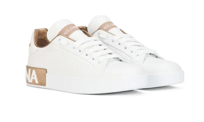 Calfskin Portofino sneakers White Gold