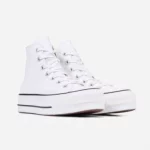 Converse All Star- Blancas Raya Negra Plataforma