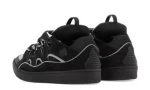 Curb Trainers In Black Leather