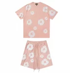 Denim Trs Pink Short set
