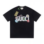 GG Graphic T-shirt with Cartoon Black Logo