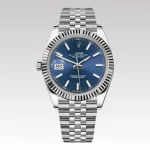 RLX Date Just Blue Stick Dial