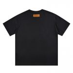 LV T-shirt Blue Graffiti Black Logo