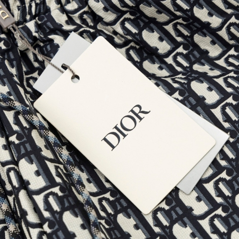 CD Shorts Monogram Navy Side Stripes