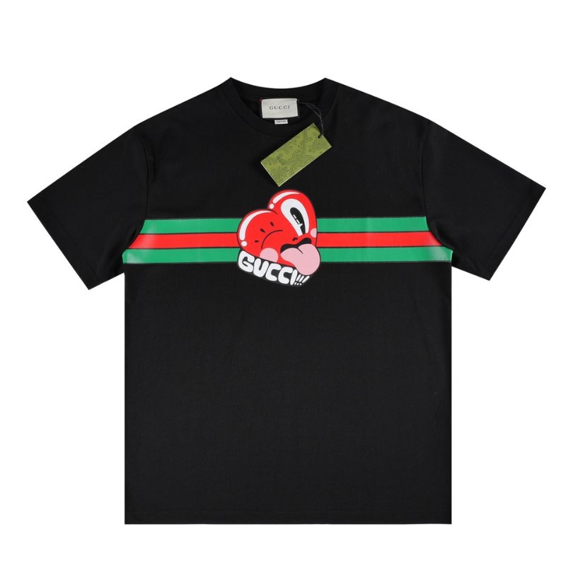 GG T-shirt Heart Logo Black